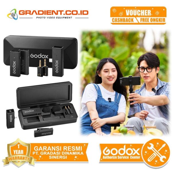 Godox MoveLink Mini UC Kit 2 Wireless Microphone for Cameras & Android