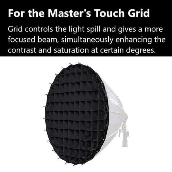 621c0e4843074cf6b3ede6a6d83e47d1~tplv-o3syd03w52-resize-jpeg_700_0 Godox P158-LG Grid for Parabolic 158 Light Focusing System Softbox P158 - Black
